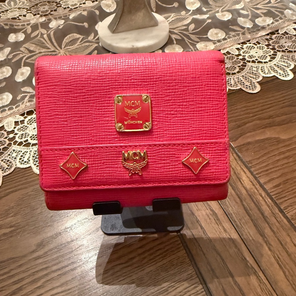 MCM Trifold Leather Wallet